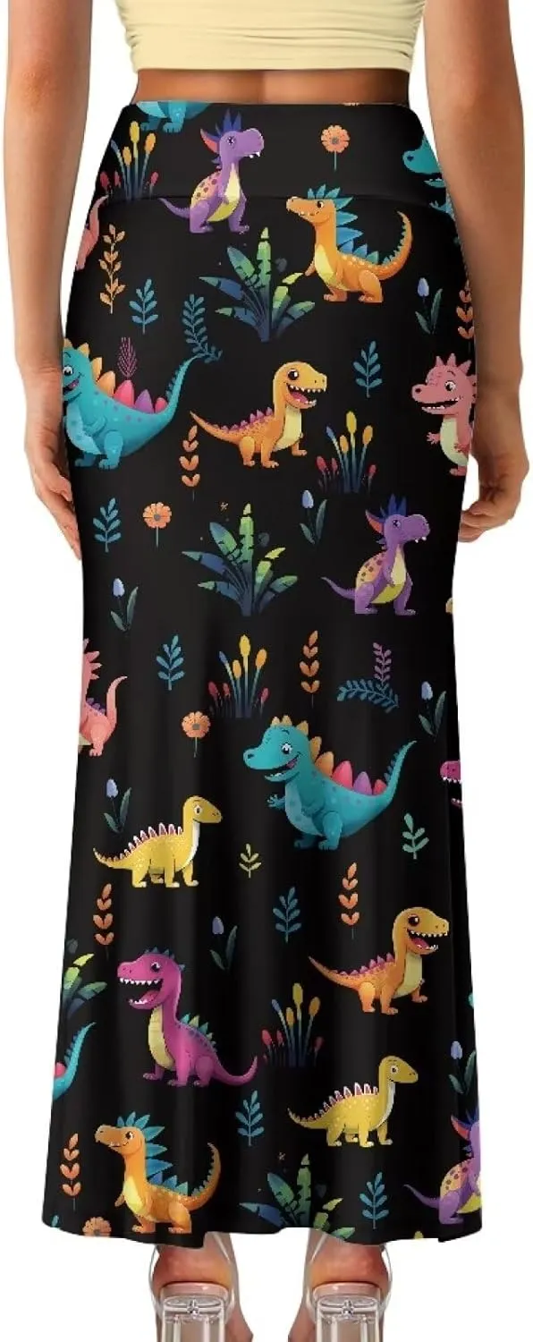 2024 Womens High Waist Maxi Long Skirts Sexy for Ladies Spring Summer Casual Formal Work Skirt Plus Size S-2XL