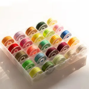 25 Color Polyester Bobbin Thread Set