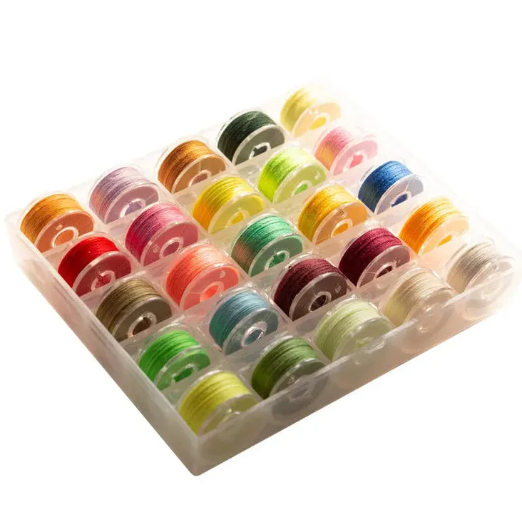 25 Color Polyester Bobbin Thread Set