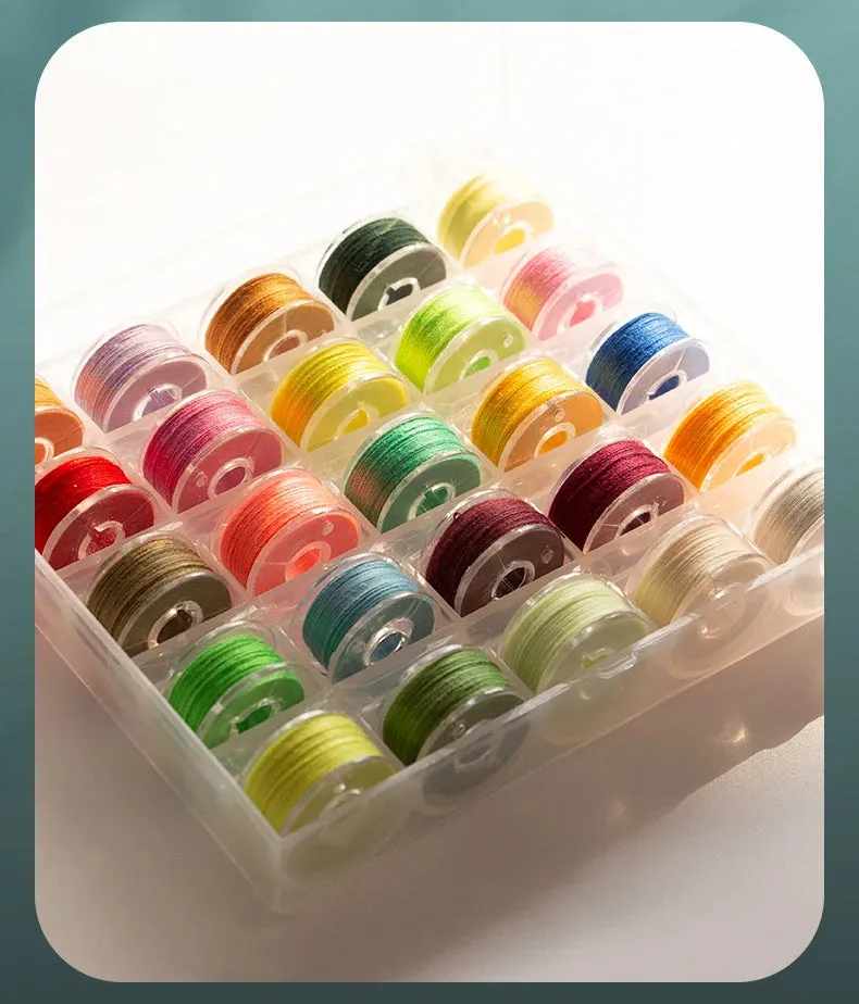 25 Color Polyester Bobbin Thread Set