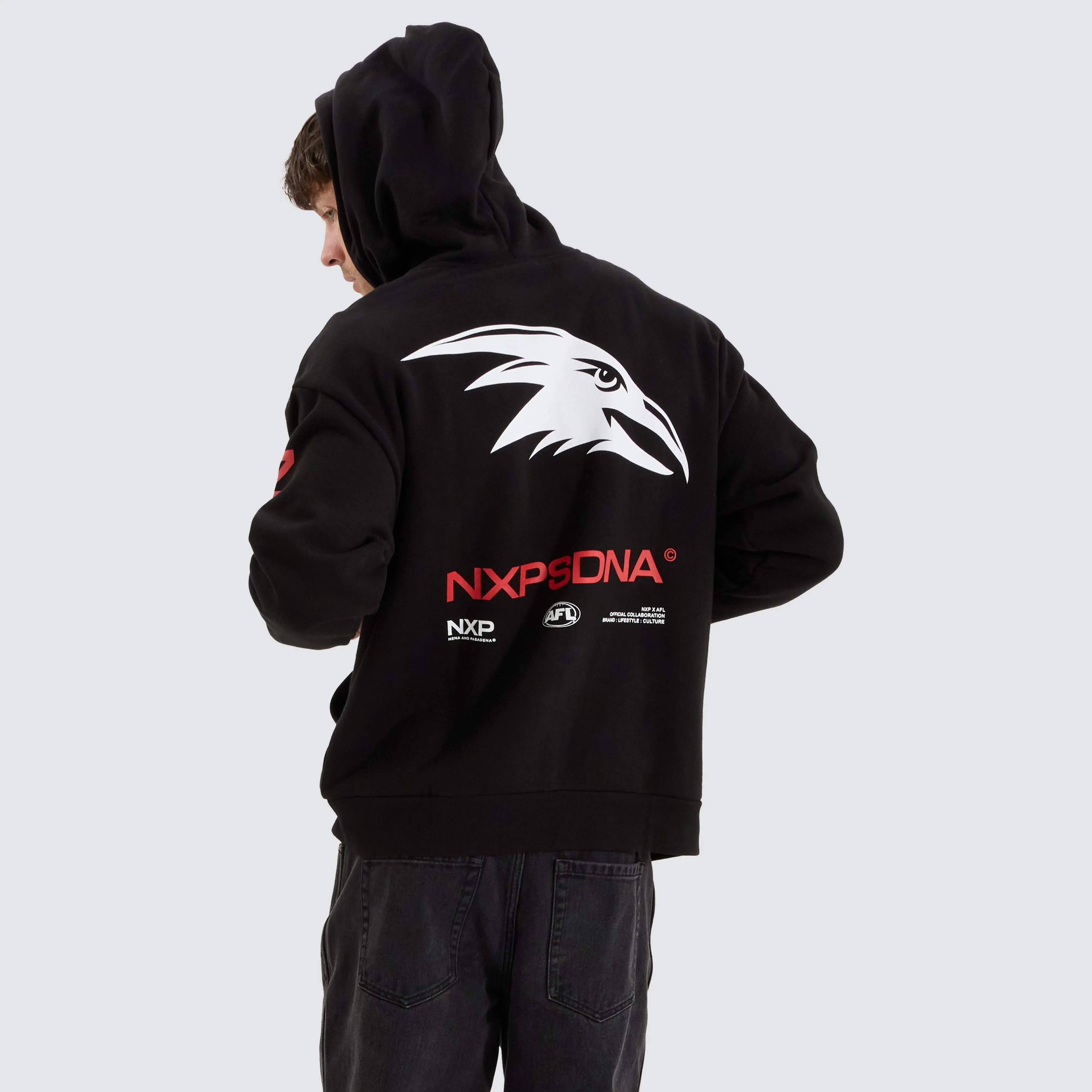 Adelaide Crows AFL Relaxed Hoodie Jet Black