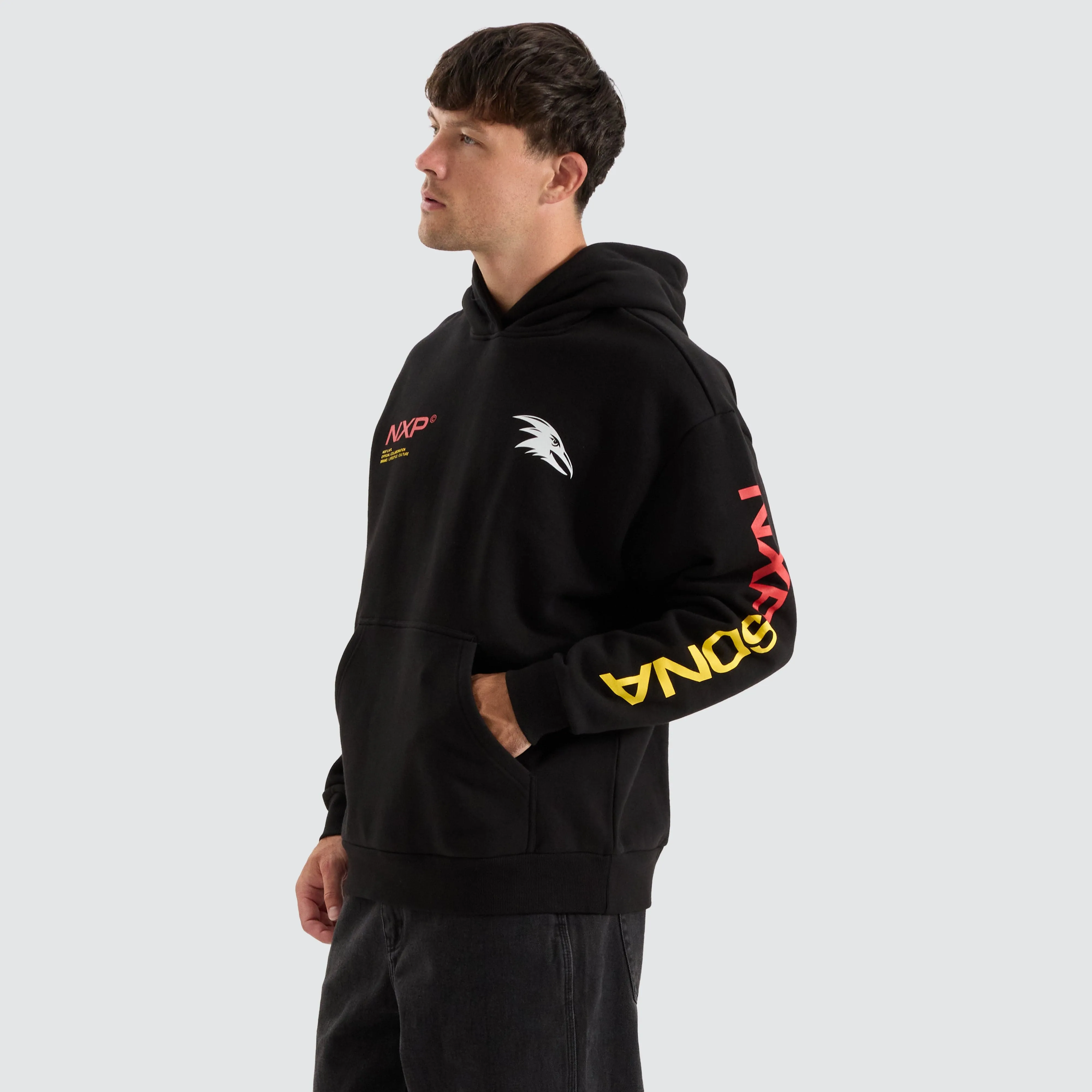 Adelaide Crows AFL Relaxed Hoodie Jet Black