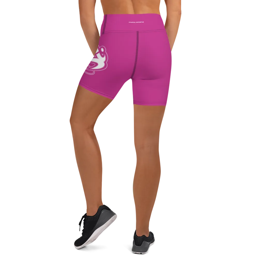 Athletic Apparatus Pink White logo Yoga Shorts