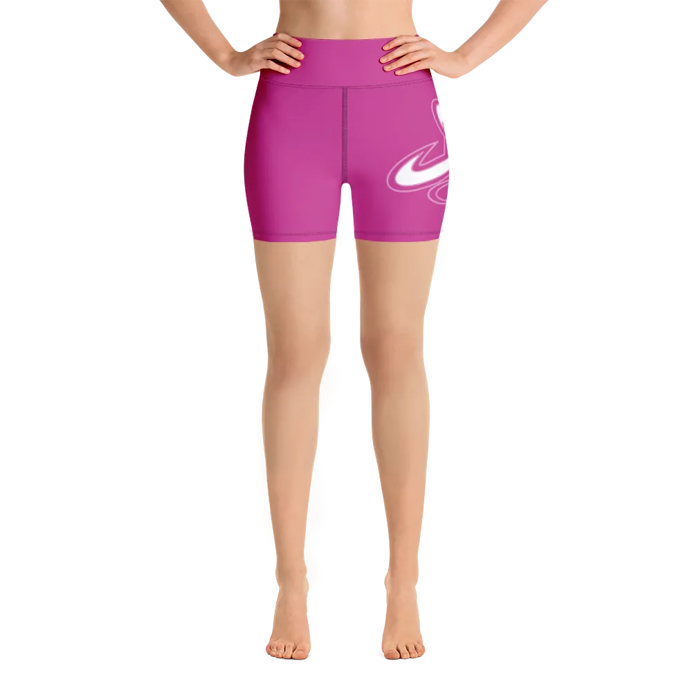 Athletic Apparatus Pink White logo Yoga Shorts