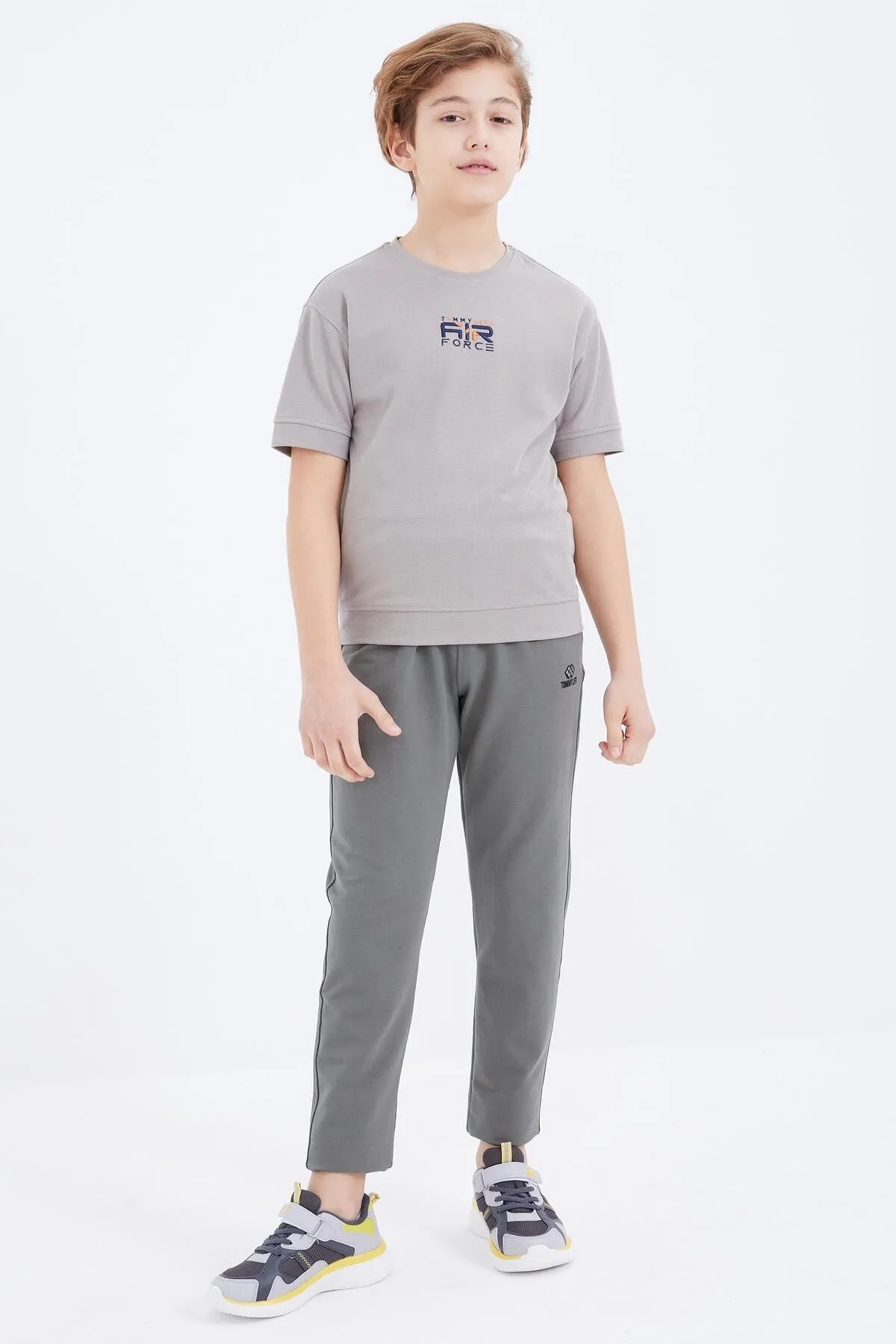 bağcikli dar paça basic erkek çocuk eşofman alt - 10858