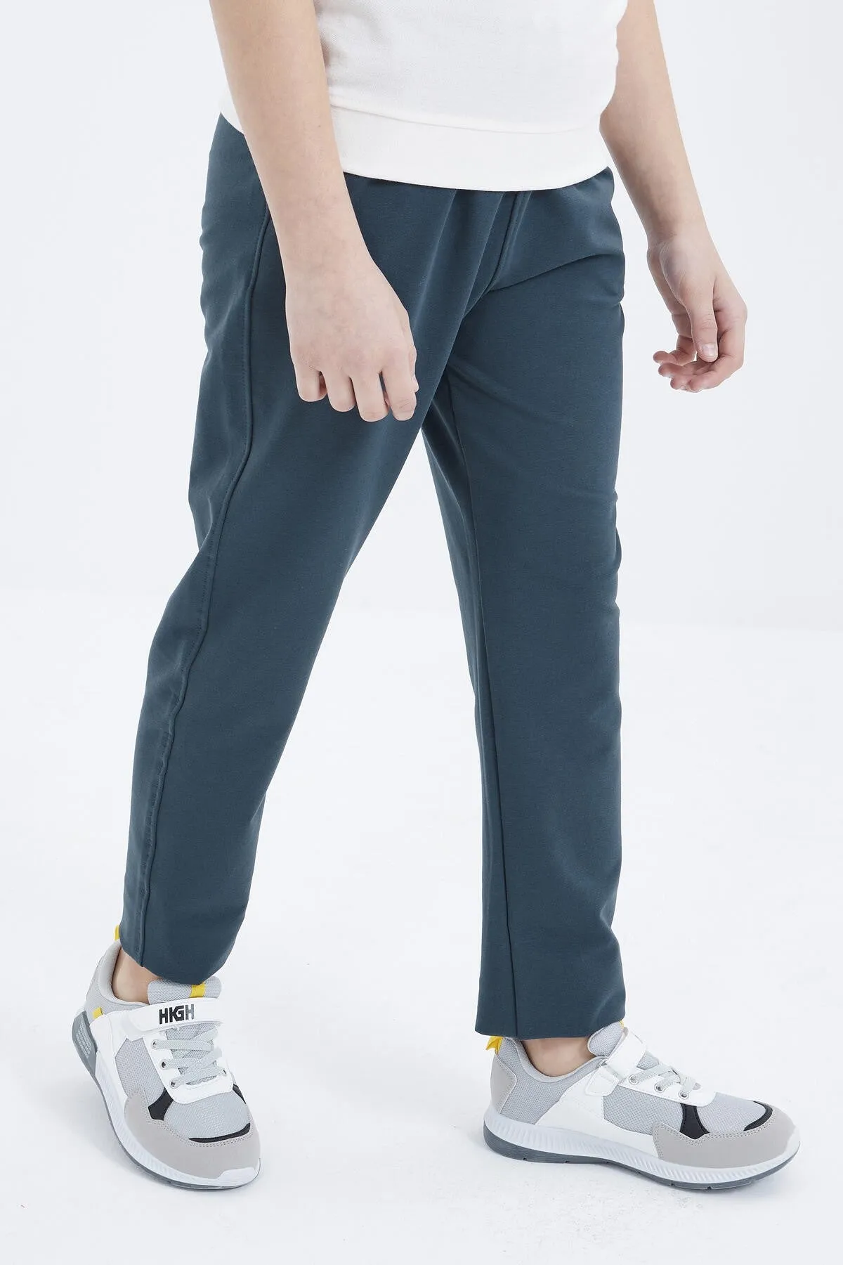 bağcikli dar paça basic erkek çocuk eşofman alt - 10858
