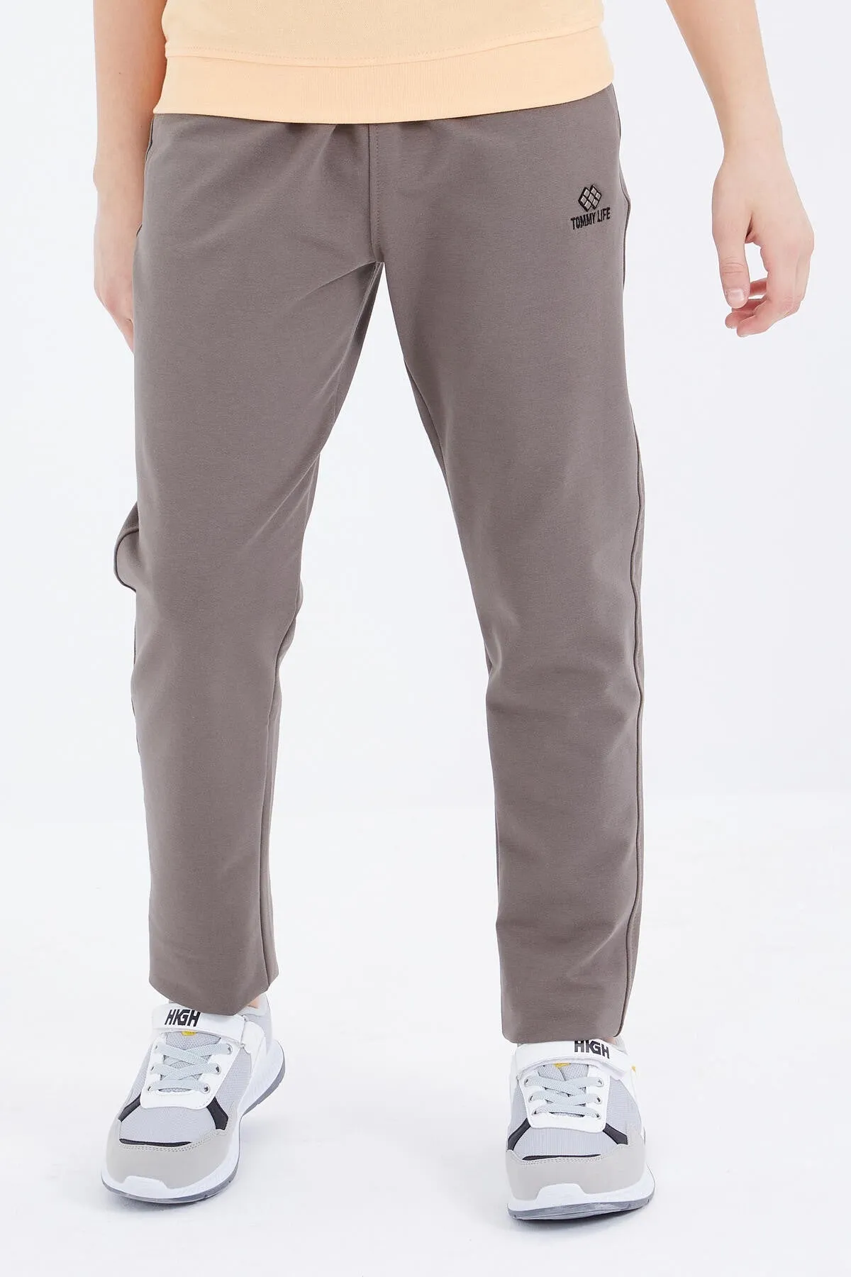 bağcikli dar paça basic erkek çocuk eşofman alt - 10858