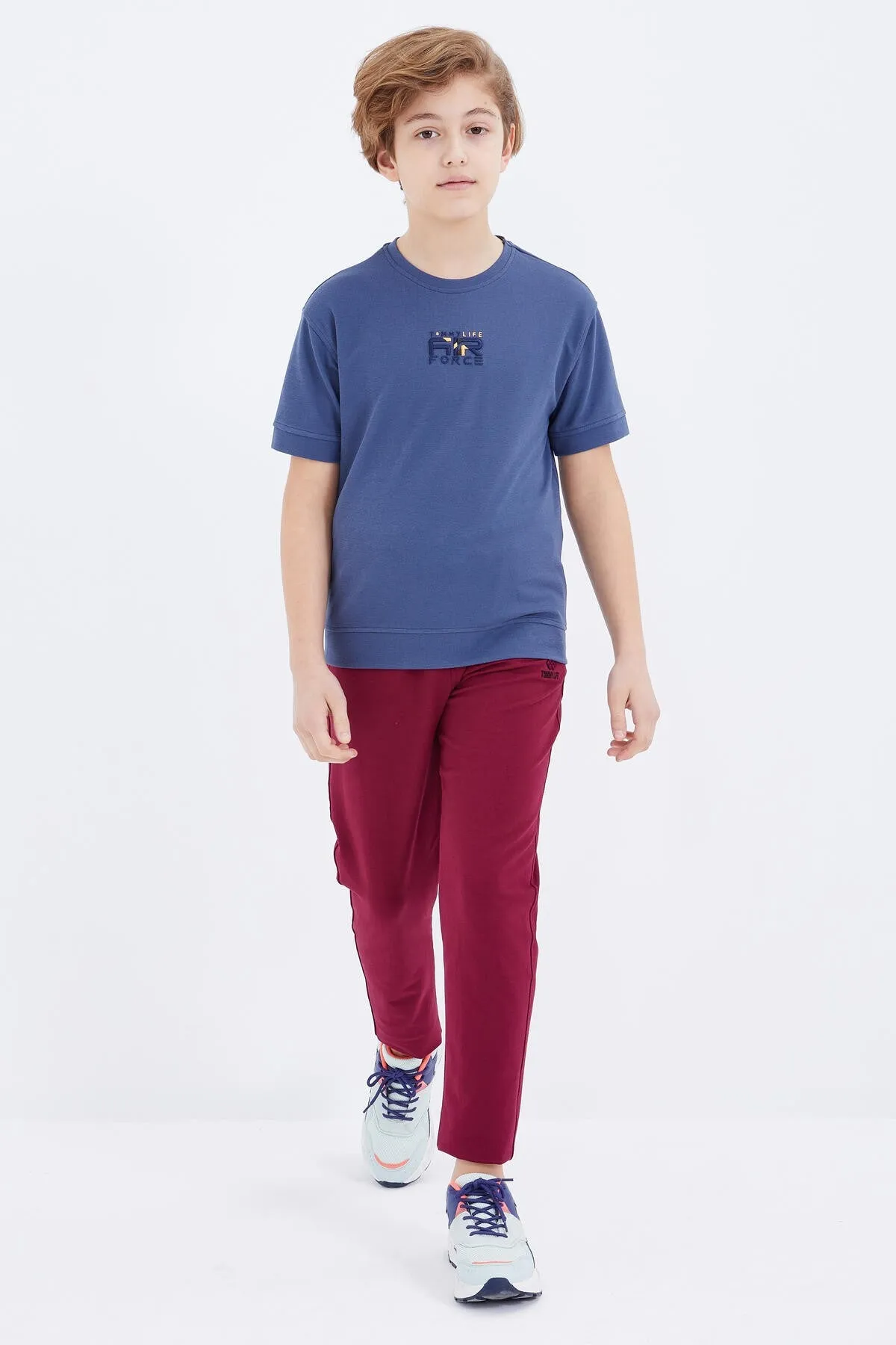 bağcikli dar paça basic erkek çocuk eşofman alt - 10858