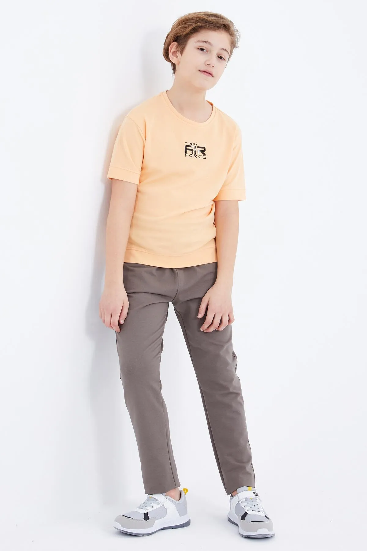 bağcikli dar paça basic erkek çocuk eşofman alt - 10858
