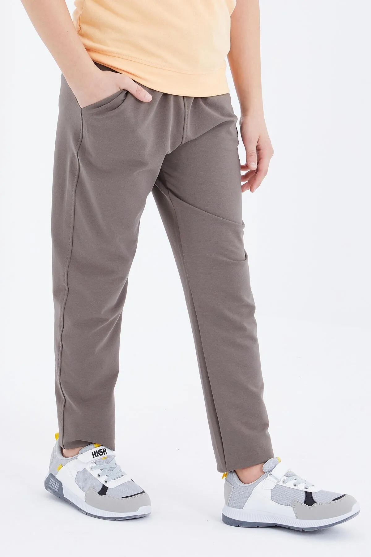bağcikli dar paça basic erkek çocuk eşofman alt - 10858