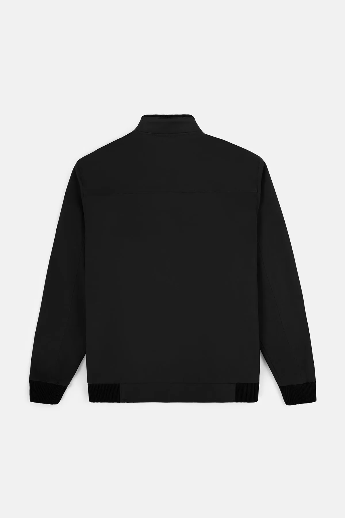 Bomber Black Gabardine Jacket