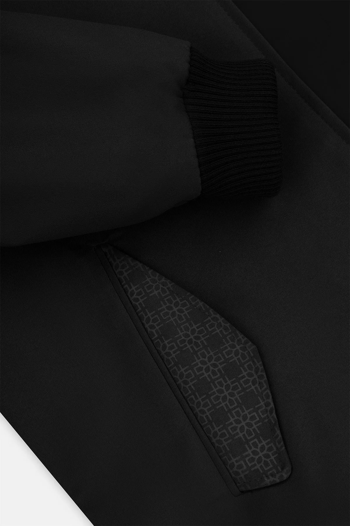 Bomber Black Gabardine Jacket