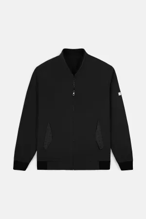 Bomber Black Gabardine Jacket