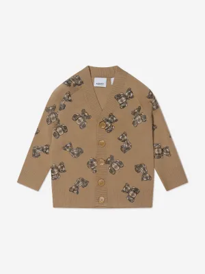 Burberry Boys Merino Wool Alexia Bear Cardigan