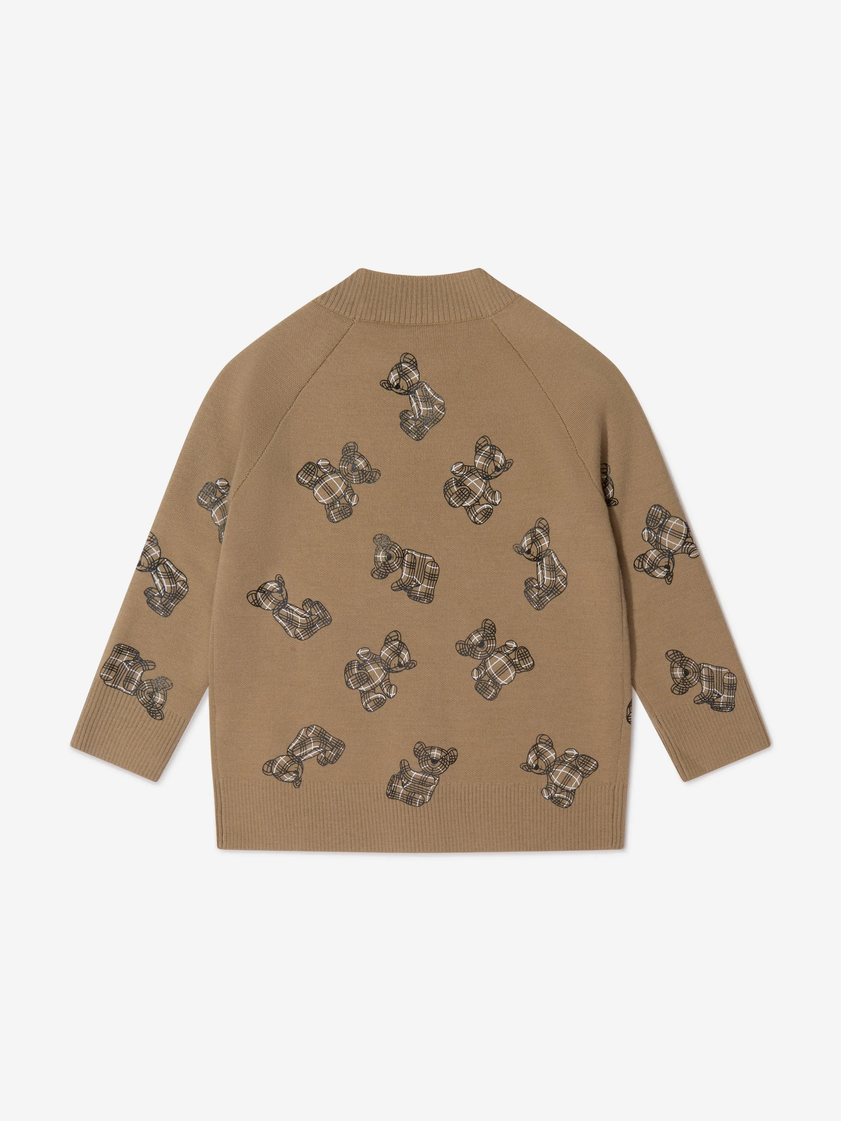 Burberry Boys Merino Wool Alexia Bear Cardigan