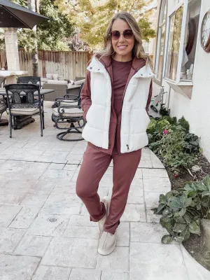 Cozy Harvest Scuba Pant - Cherrywood