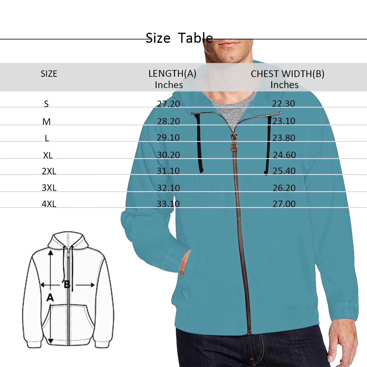 Custom Face Full Zip Hoodie Men's Hoodie with Girifriend Face Personalized Seamless Face Loose Hoodie