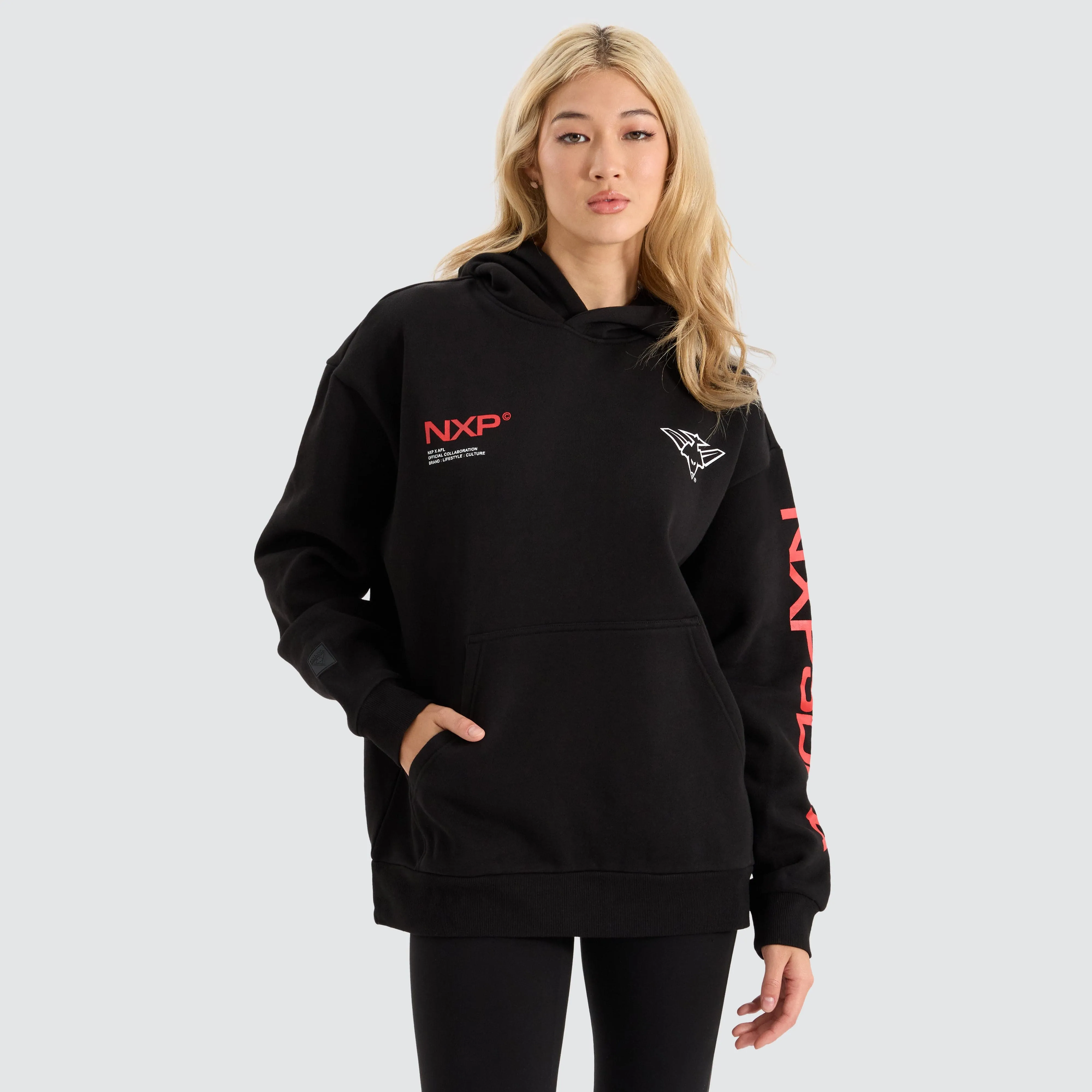Essendon Bombers AFL Relaxed Hoodie Jet Black