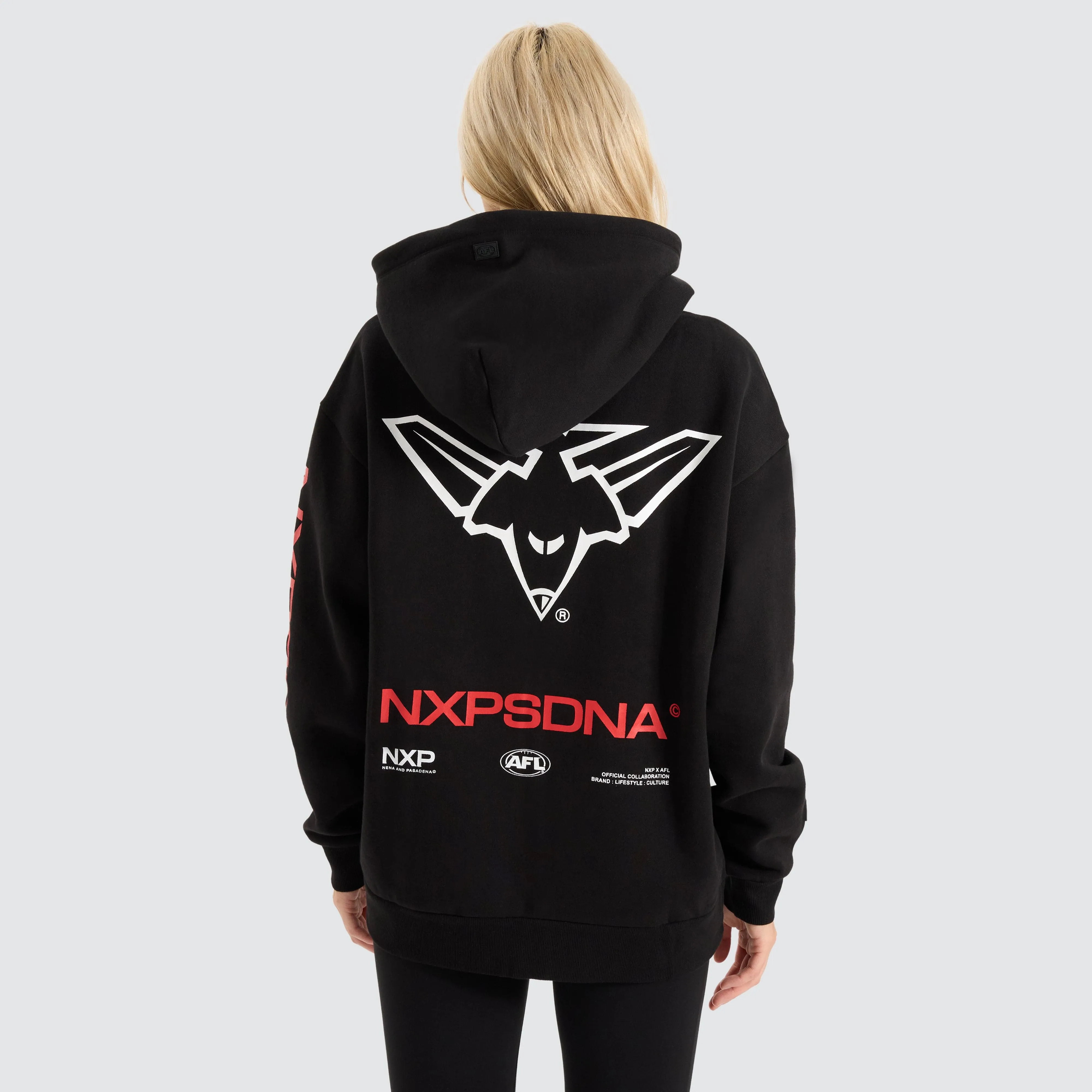 Essendon Bombers AFL Relaxed Hoodie Jet Black