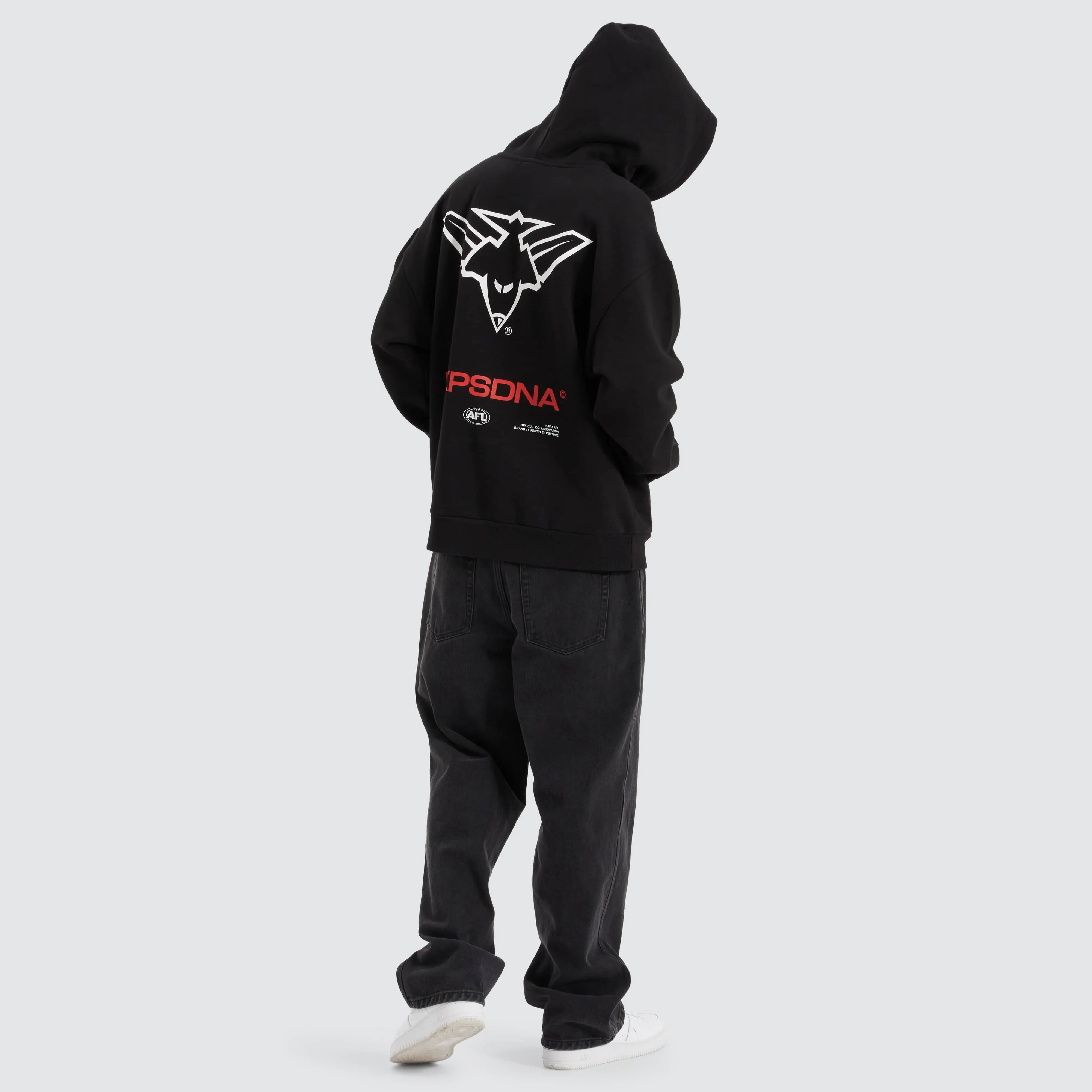 Essendon Bombers AFL Relaxed Hoodie Jet Black