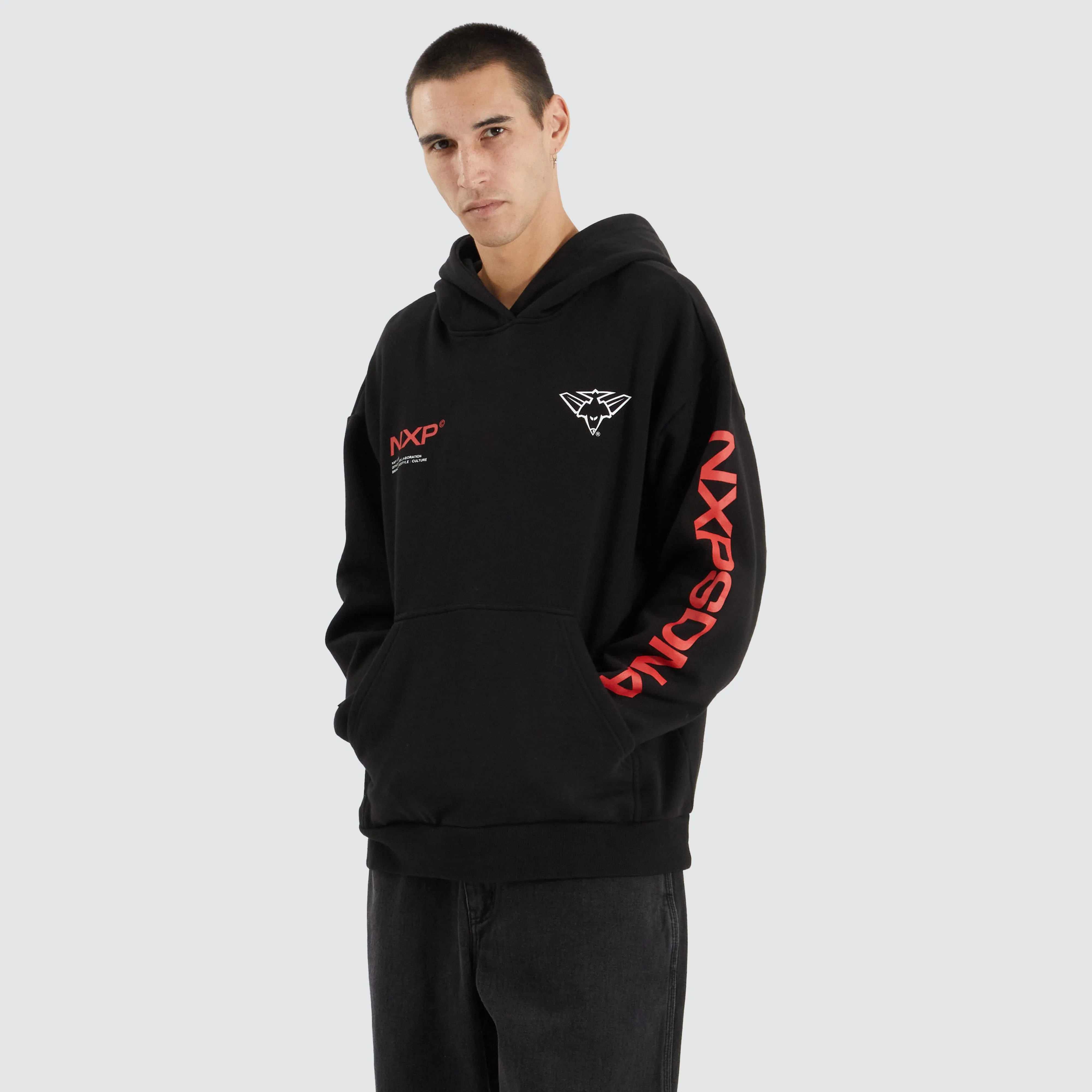 Essendon Bombers AFL Relaxed Hoodie Jet Black