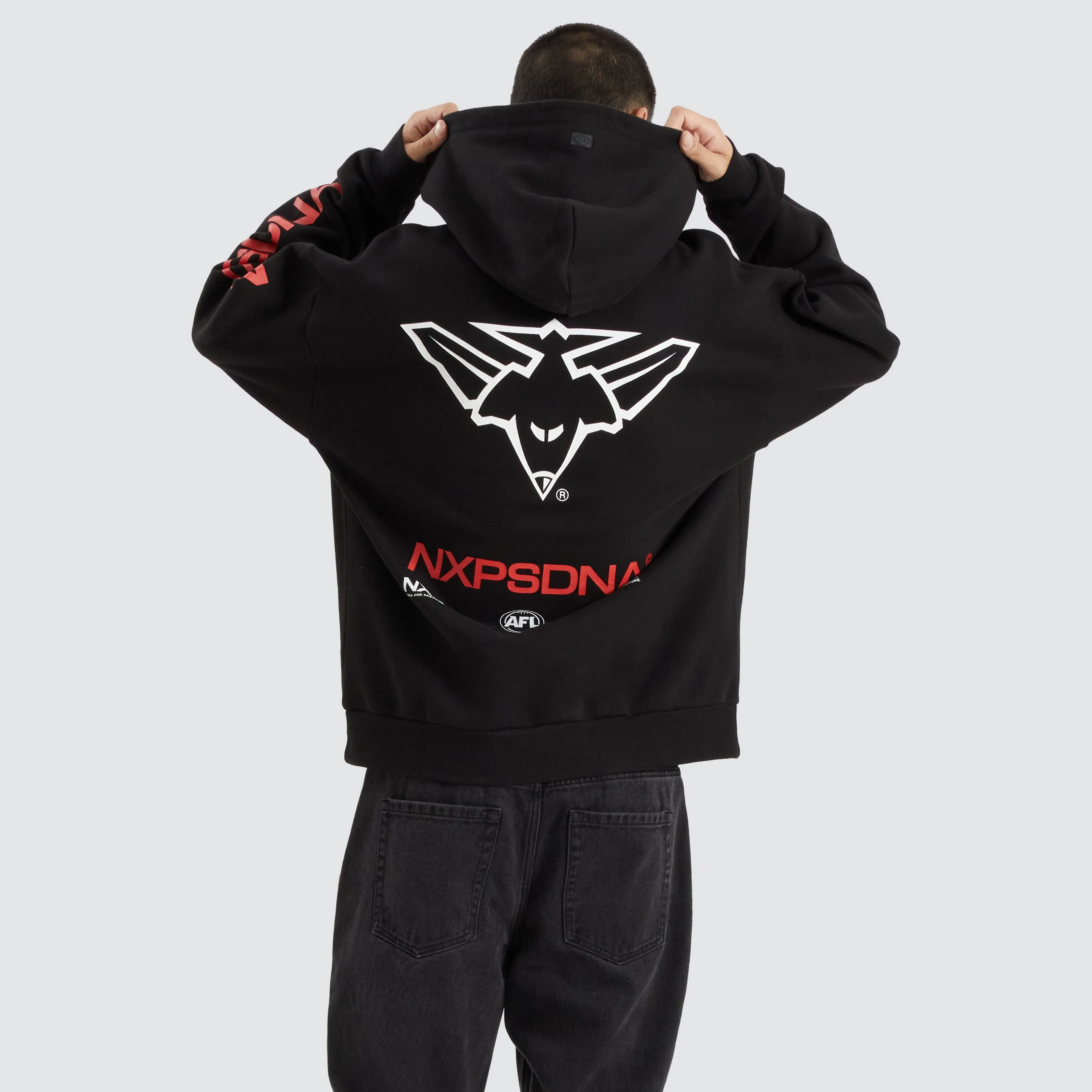 Essendon Bombers AFL Relaxed Hoodie Jet Black