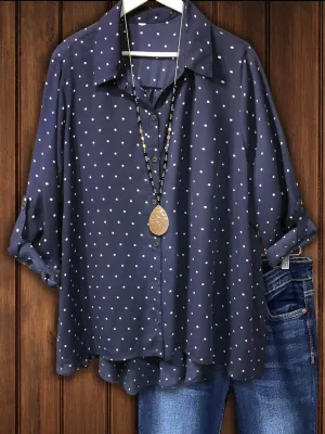Fashionable Polka Dot Loose Blouse
