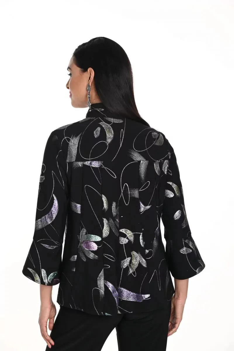 Frank Lyman - Abstract Print Jacket Style - 249149 - Black/Purple