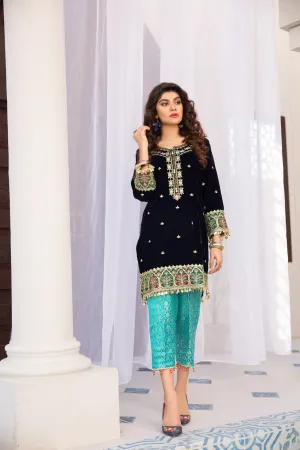 Gulwarun Velvet Winter Ready to Wear Embroidered Collection 14
