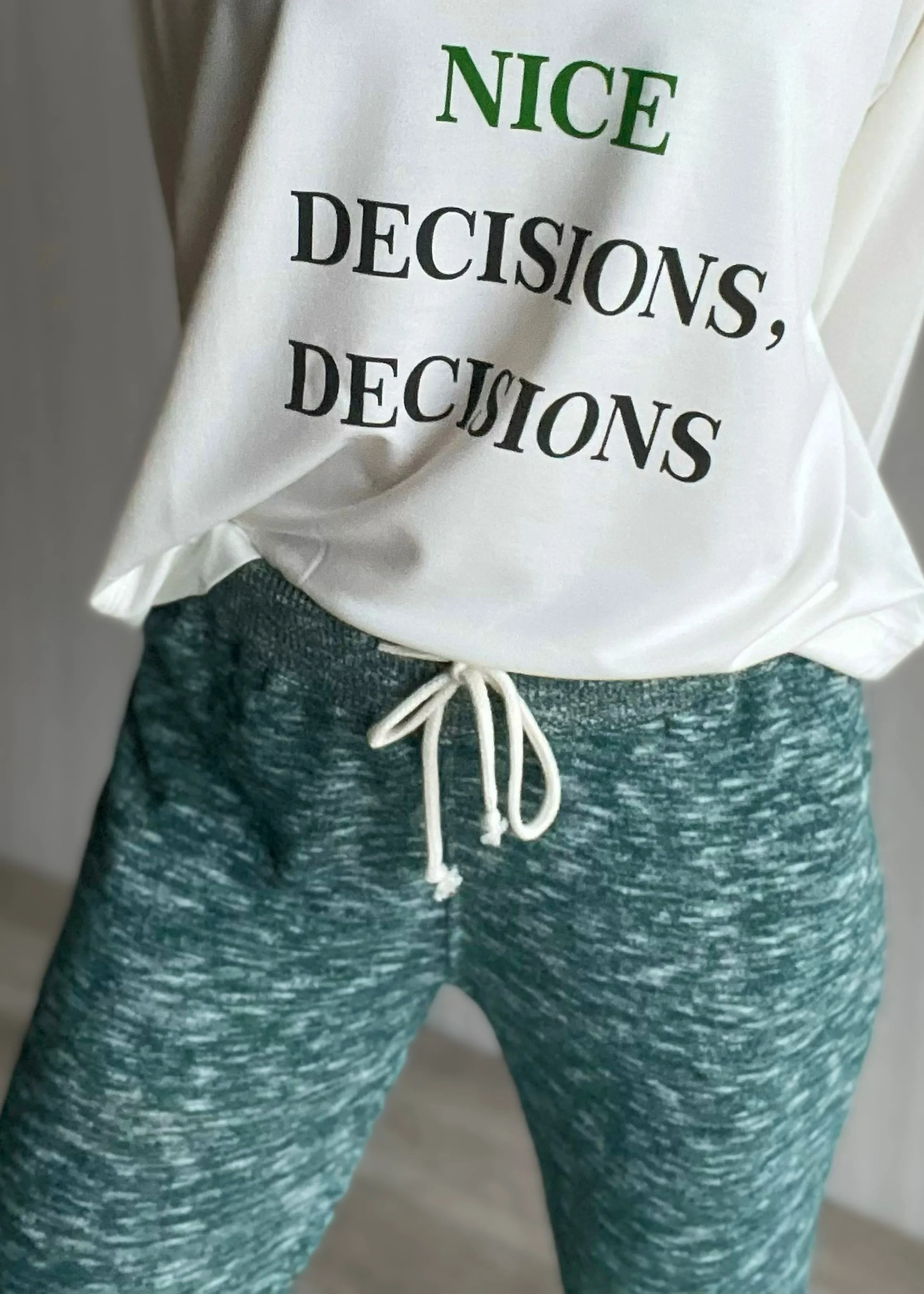 Heather Green Flare Lounge Pants