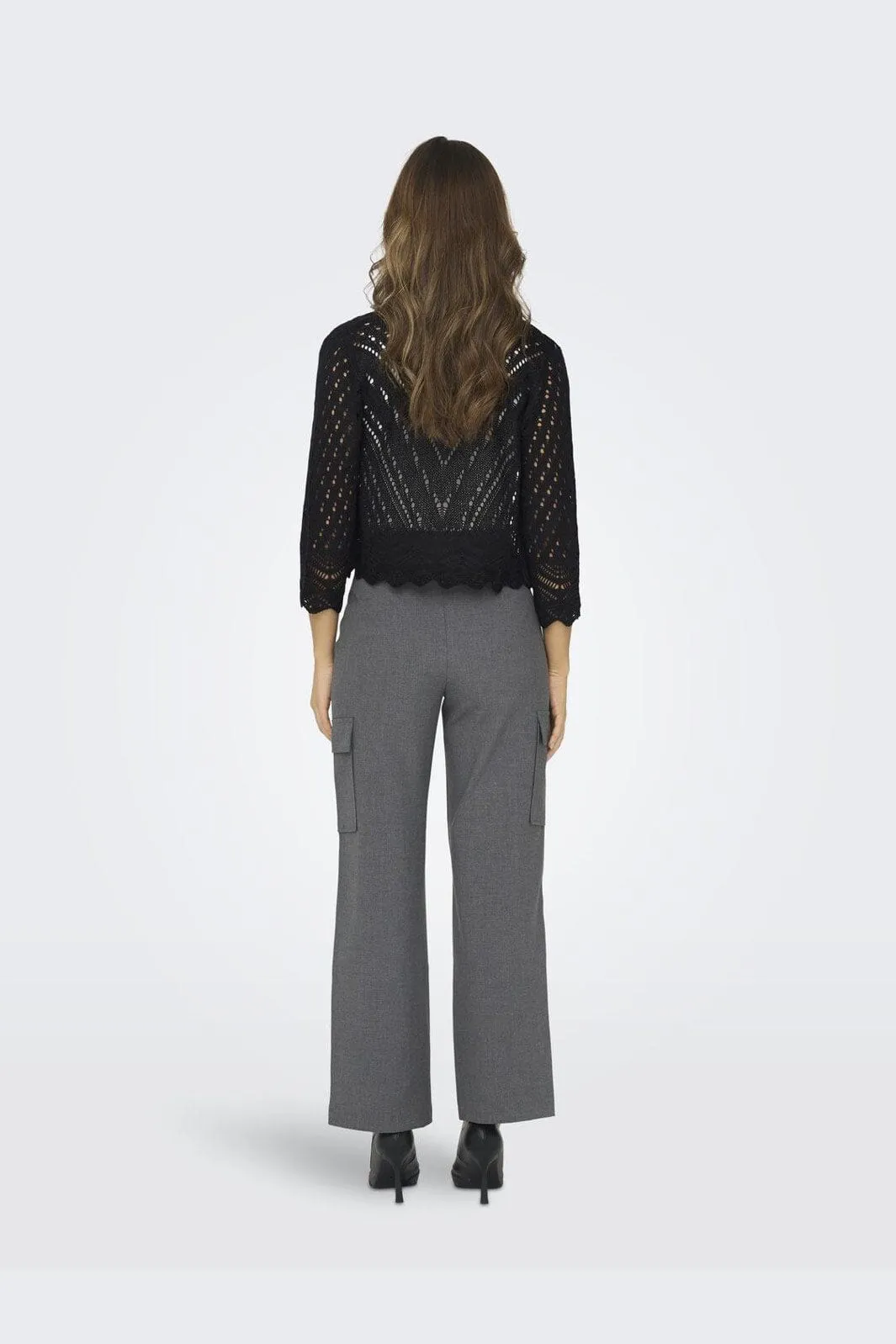 JDY - Jdysun 3/4 Cropped Cardigan Knt - 3719065 Black