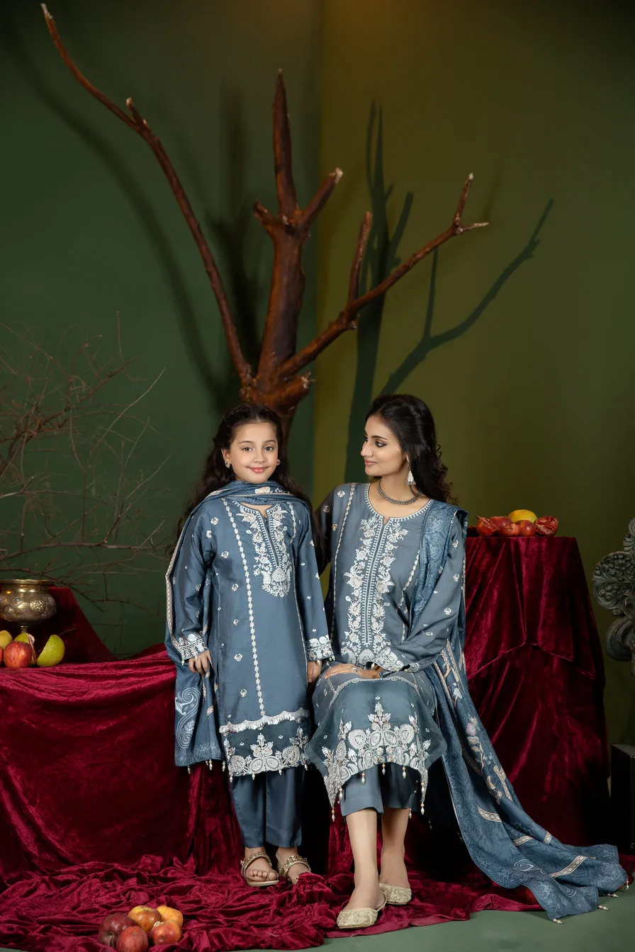Kids Winter Ready to Wear Shawl Collection by Mona 01