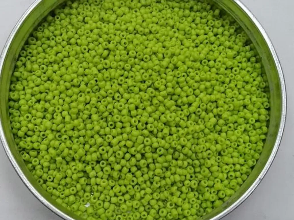 Lime Green Round Rocaille Glass Seed Beads- 2 mm (Wholesale)