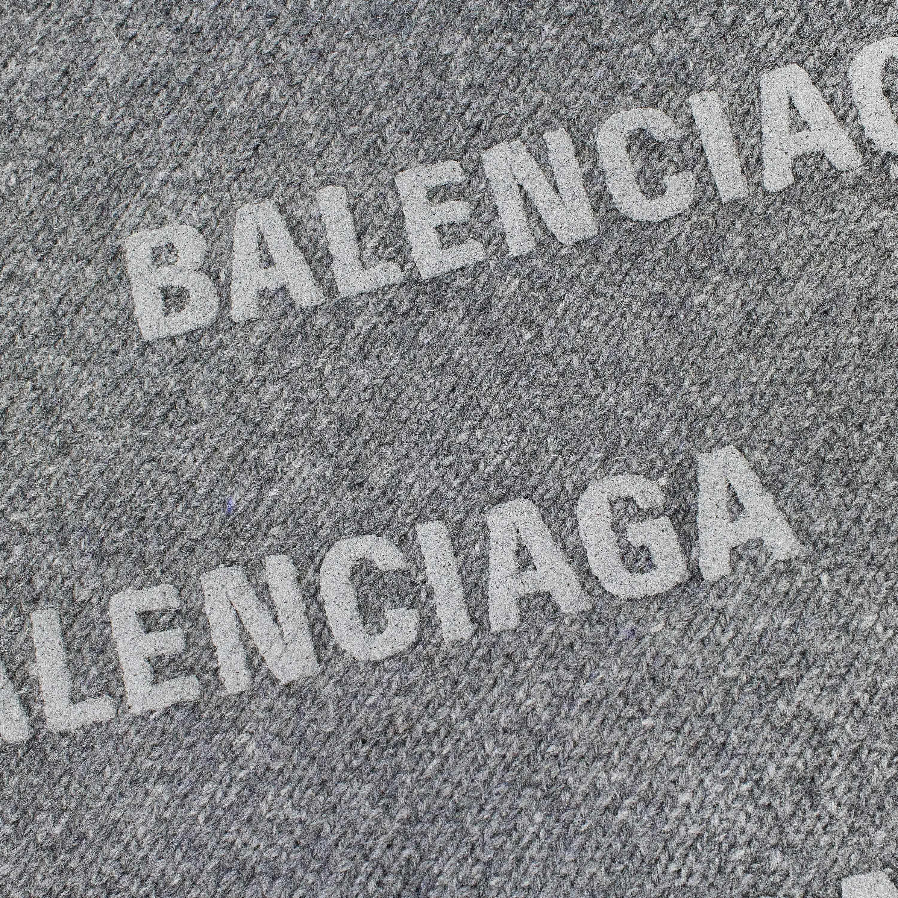 LOGO ALL OVER PRINT GREY/WHITE CREWNECK SWEATERS