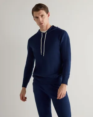 Men's Cotton Cashere Silk Hoodie French Blue