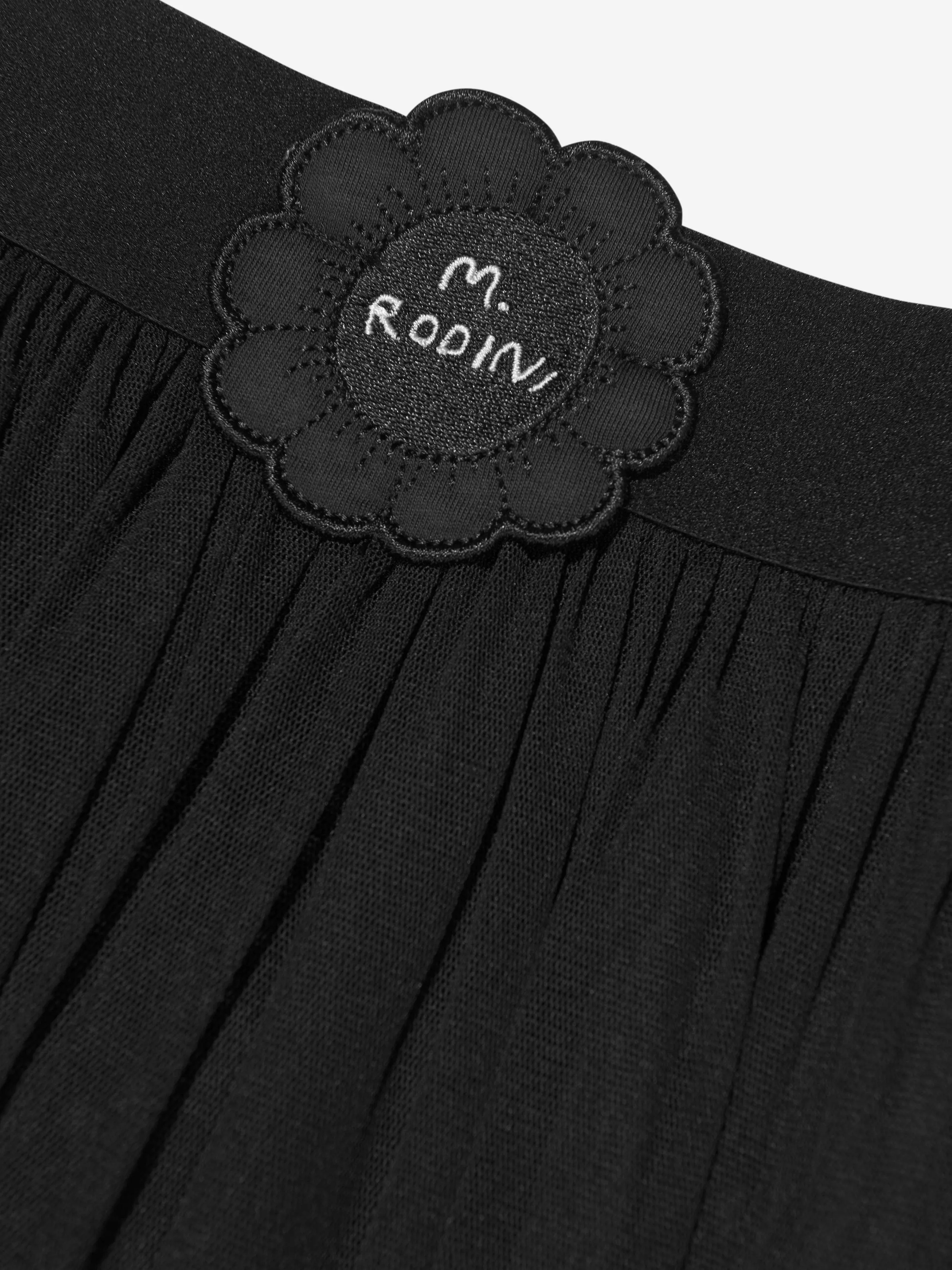 Mini Rodini Girls Bat Flower Tulle Skirt in Black
