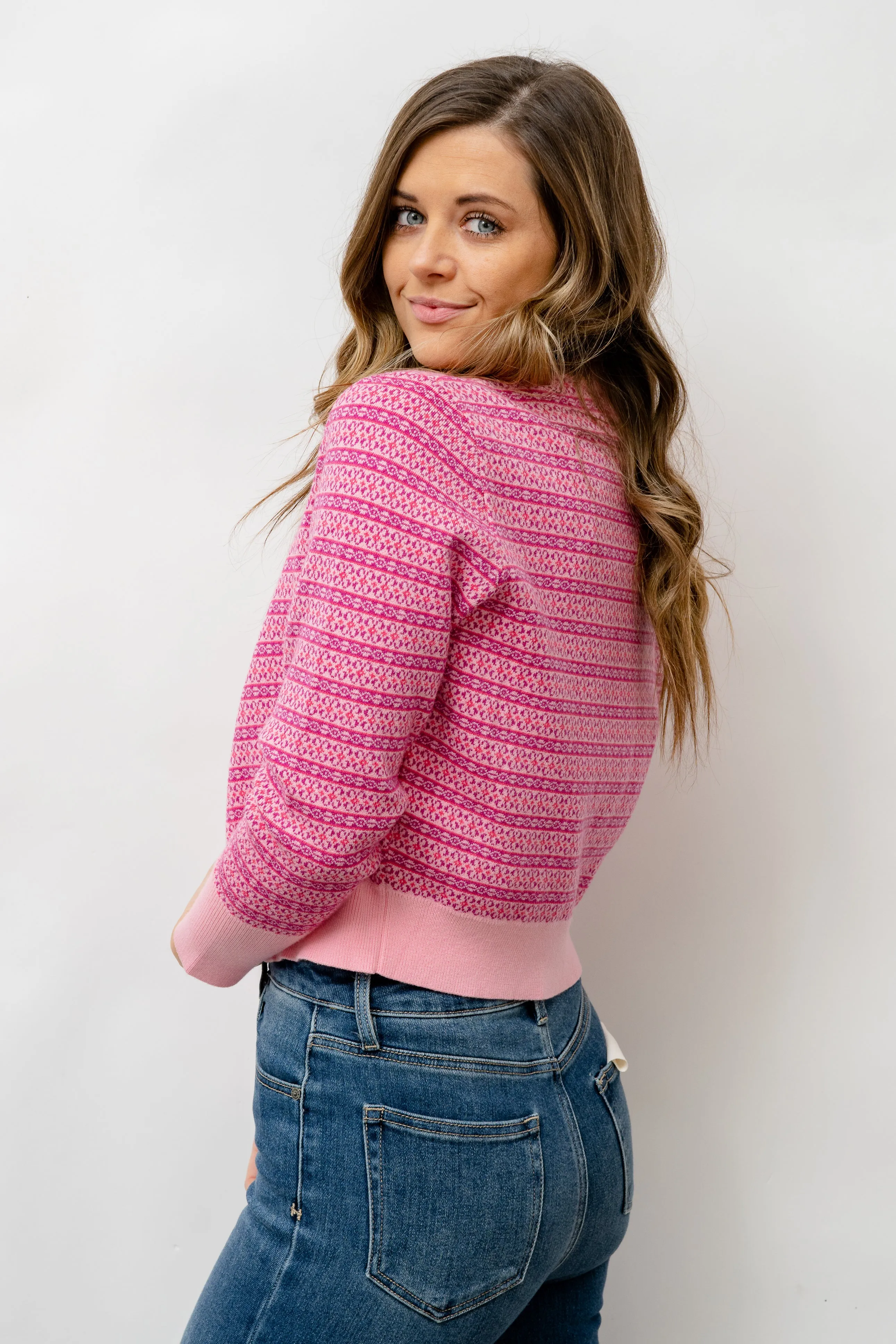 NICOLA KNIT CARDIGAN - PINK