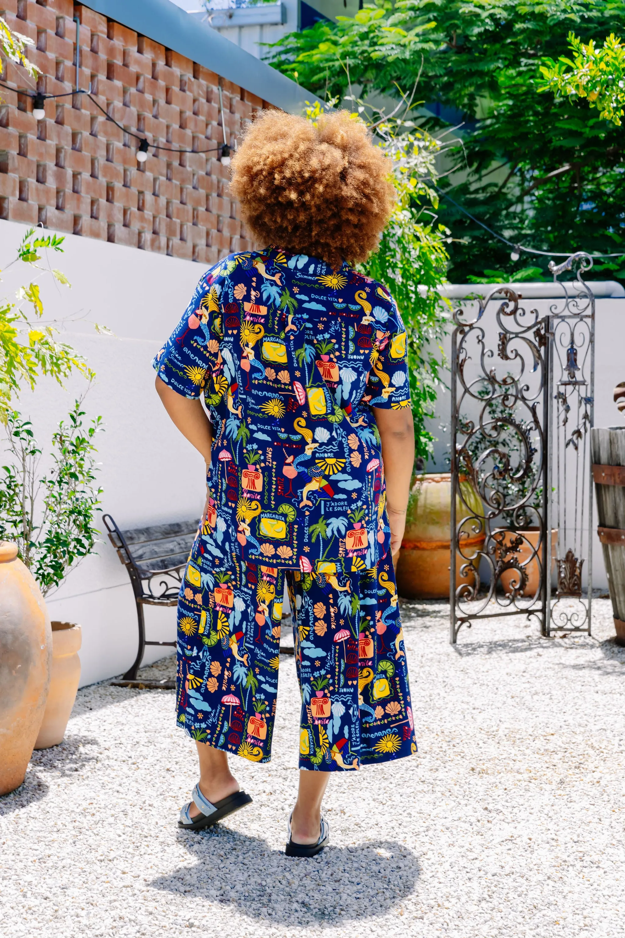 Noah Cropped Pant in Euro Summer