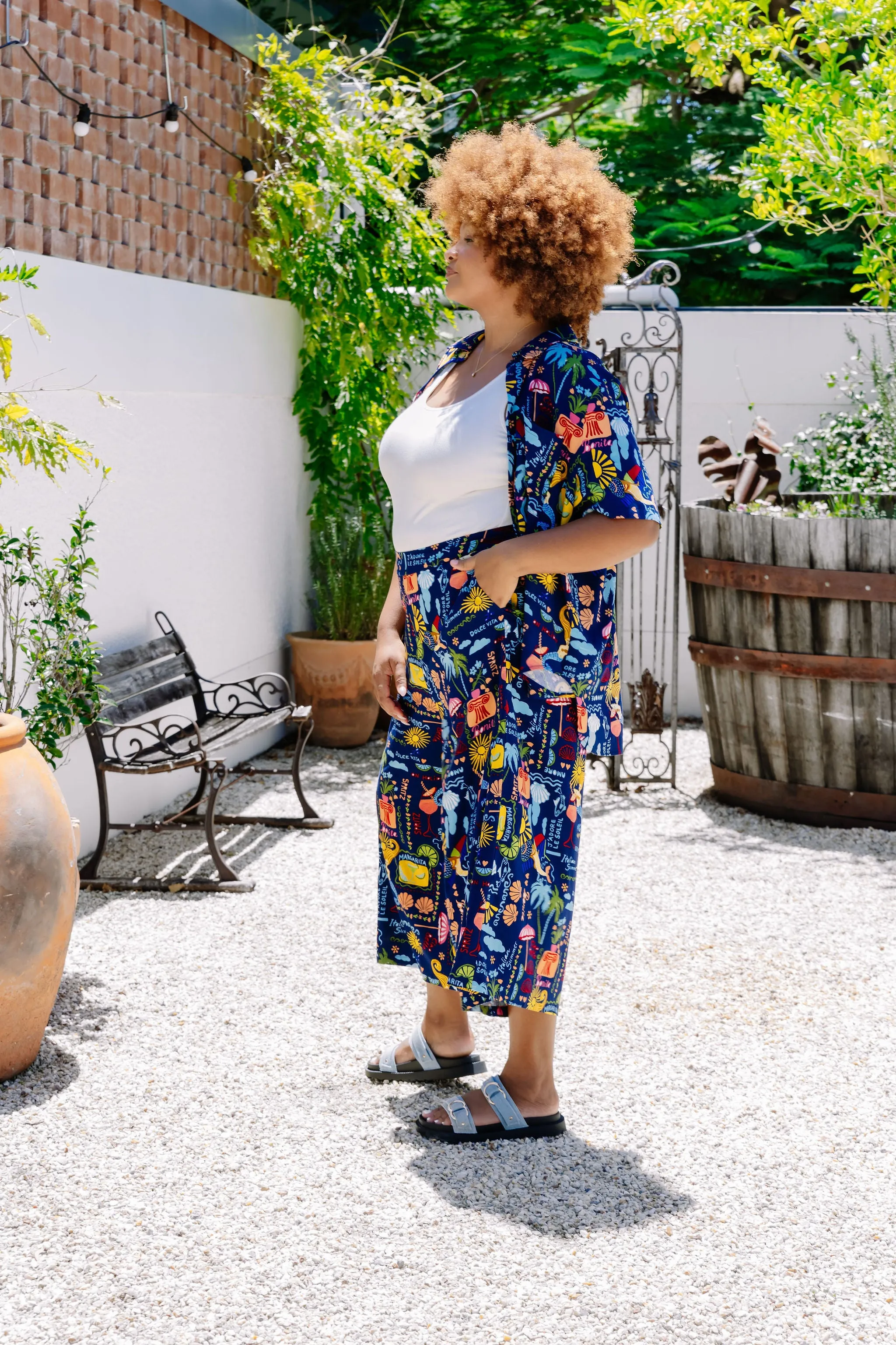 Noah Cropped Pant in Euro Summer