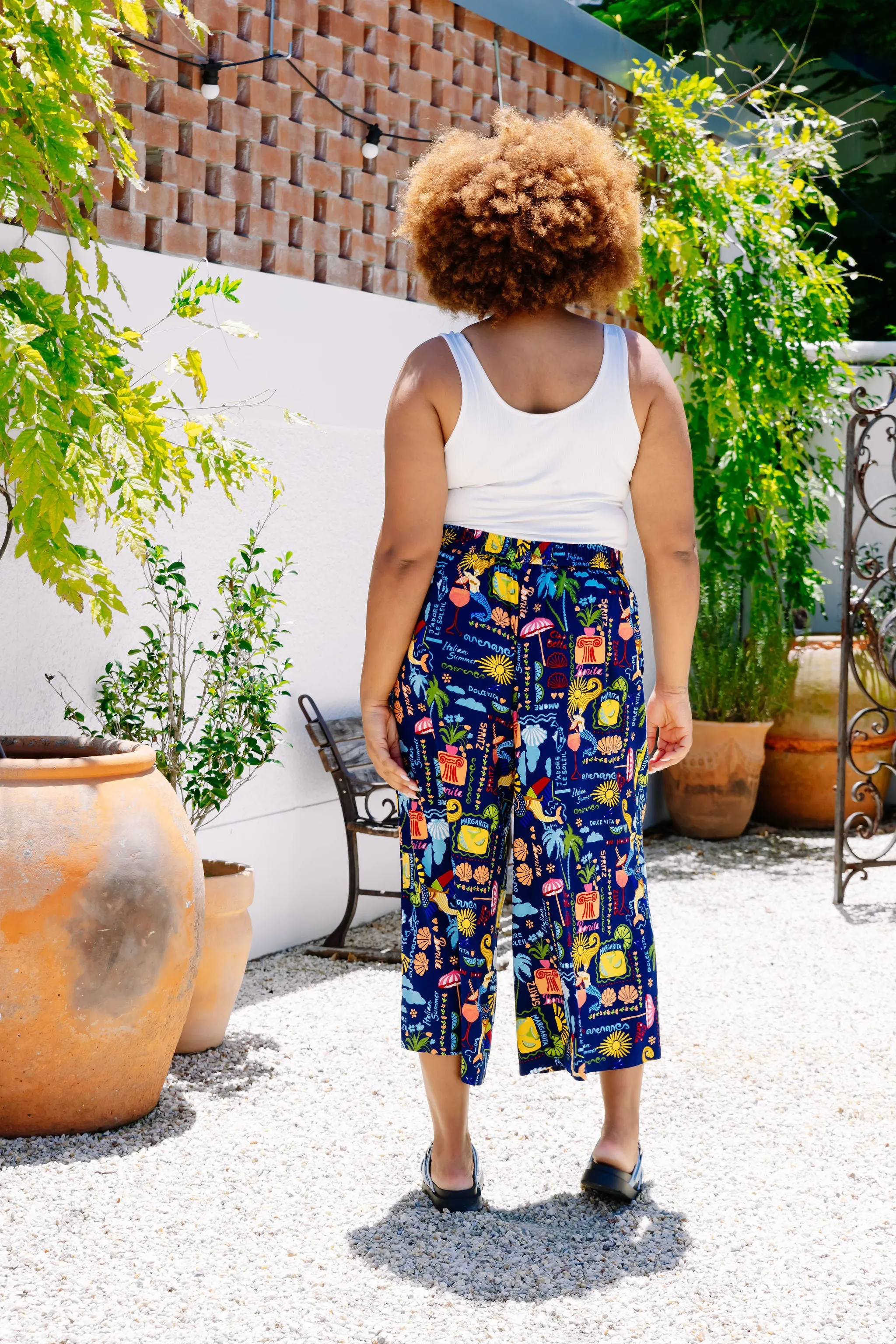 Noah Cropped Pant in Euro Summer