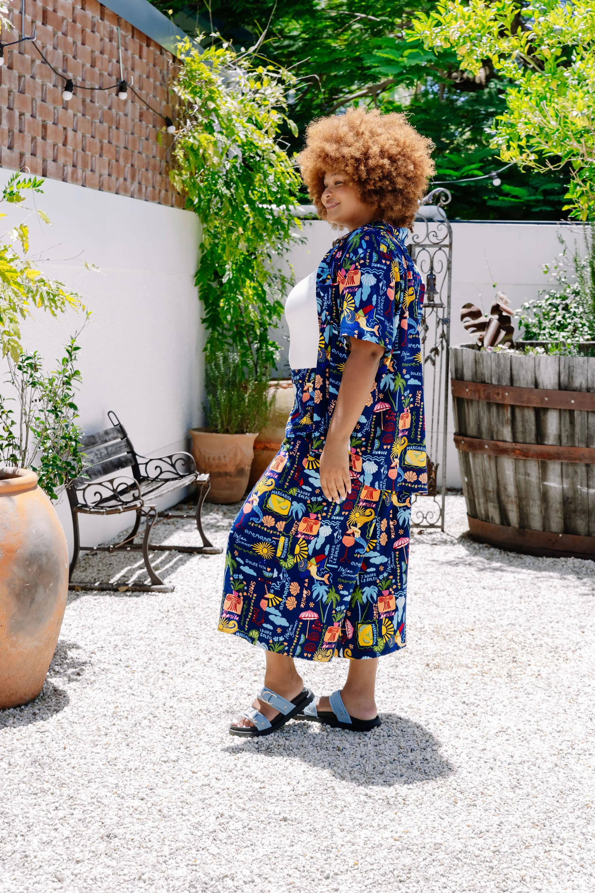 Noah Cropped Pant in Euro Summer