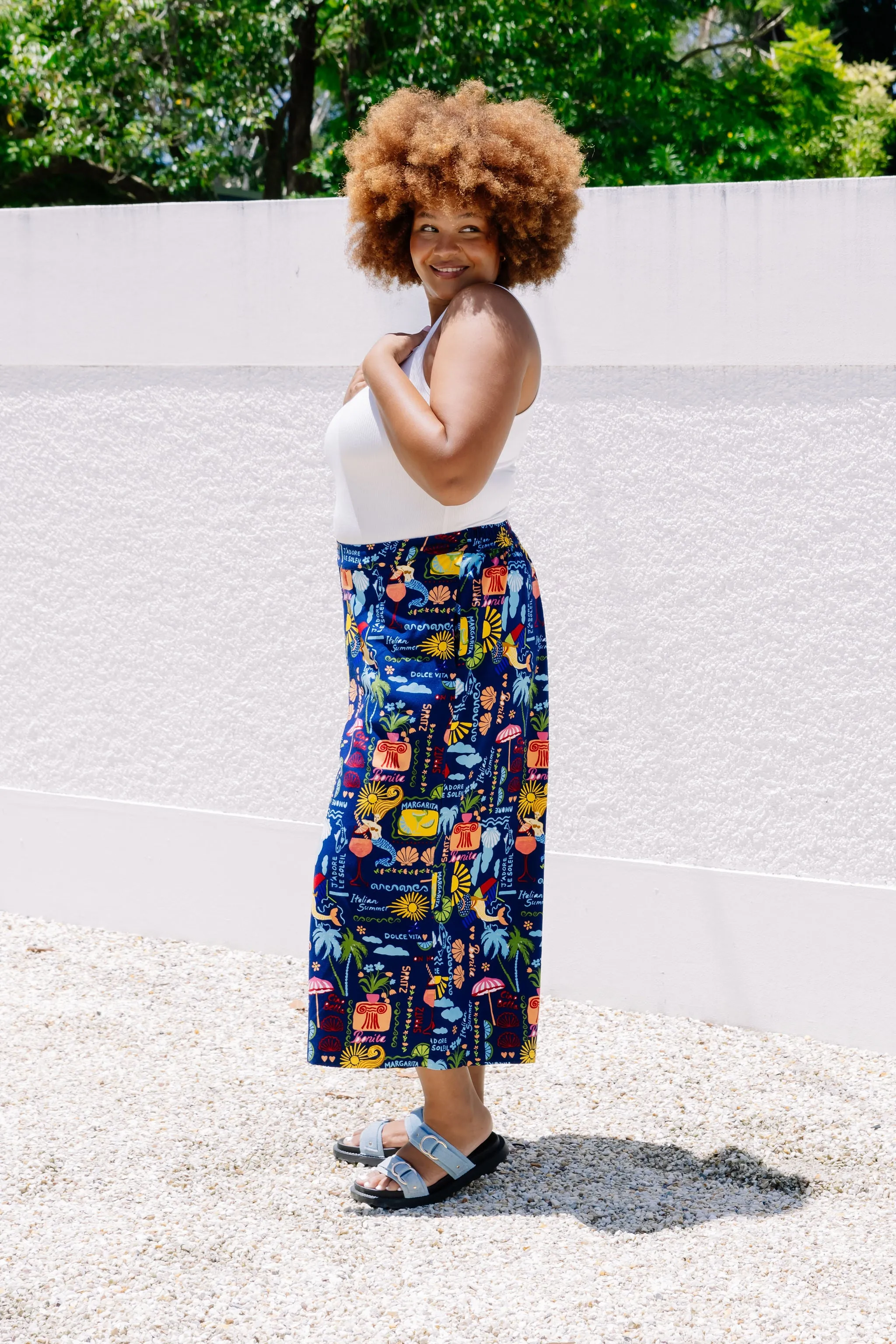 Noah Cropped Pant in Euro Summer