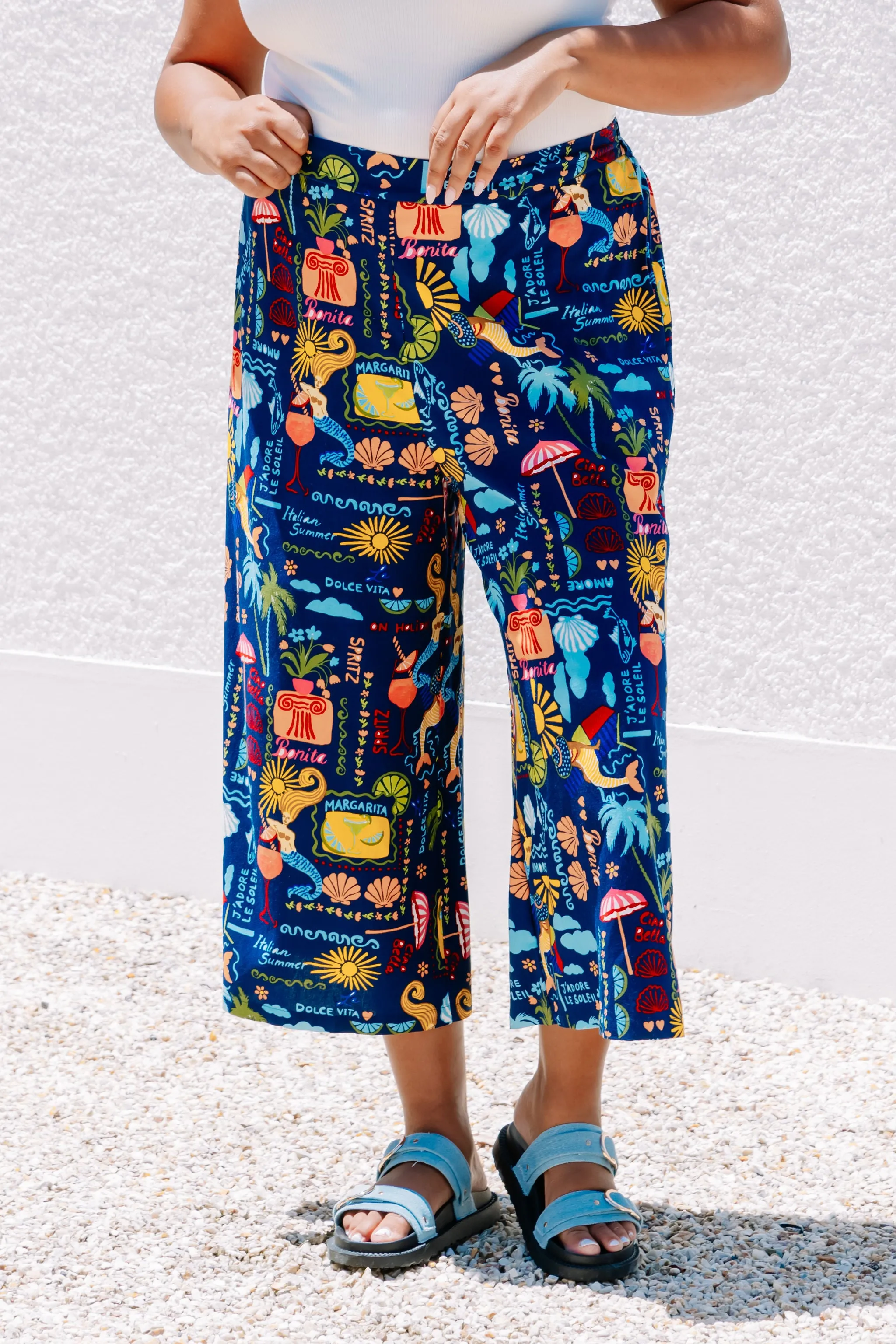 Noah Cropped Pant in Euro Summer