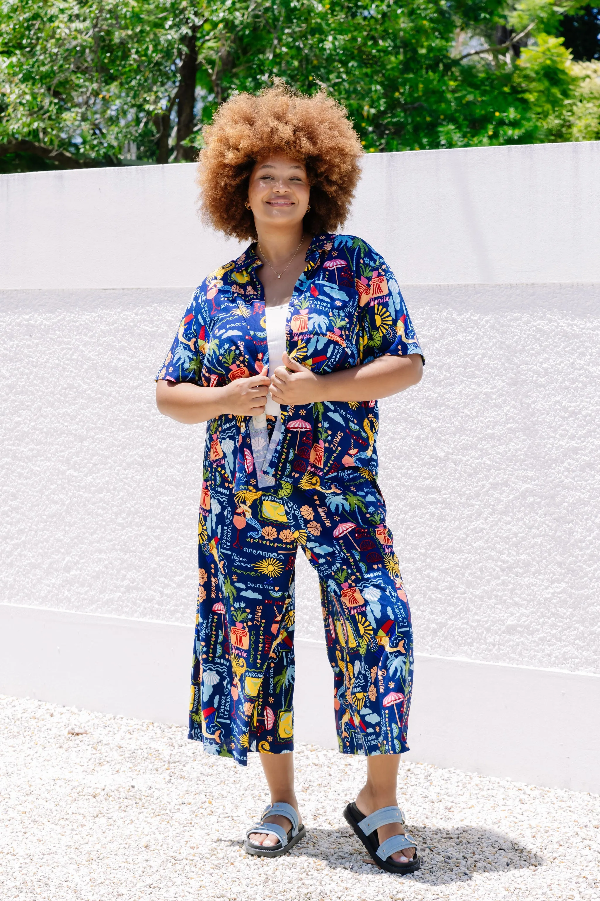Noah Cropped Pant in Euro Summer