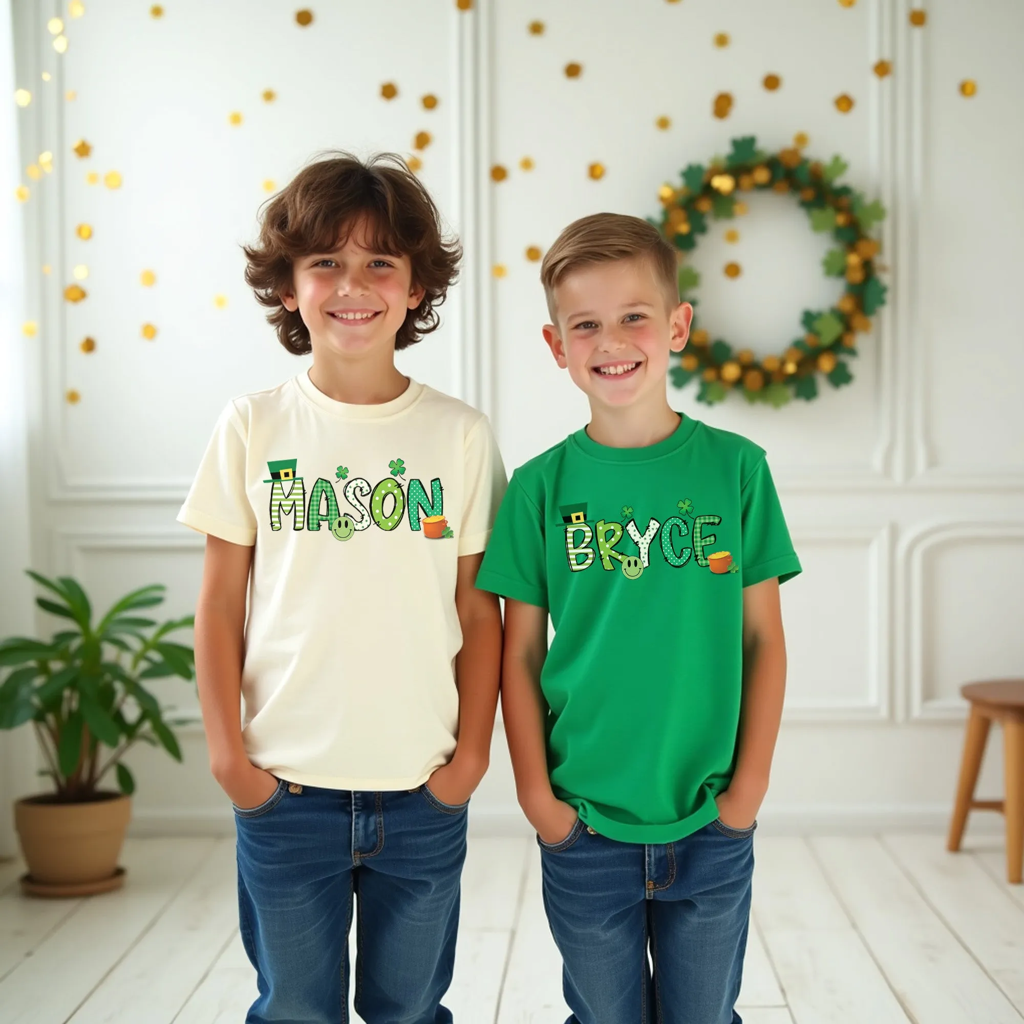 Personalized Kids St Patricks Day Shirts with Name