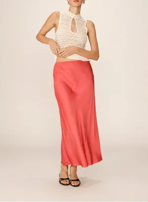 Philae Satin Skirt- Rose