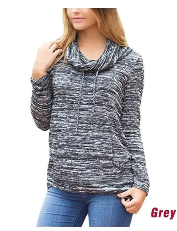 Pocket Drawstring Slim Long Hoodie