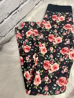 REGULAR YOGA PANTS pink floral