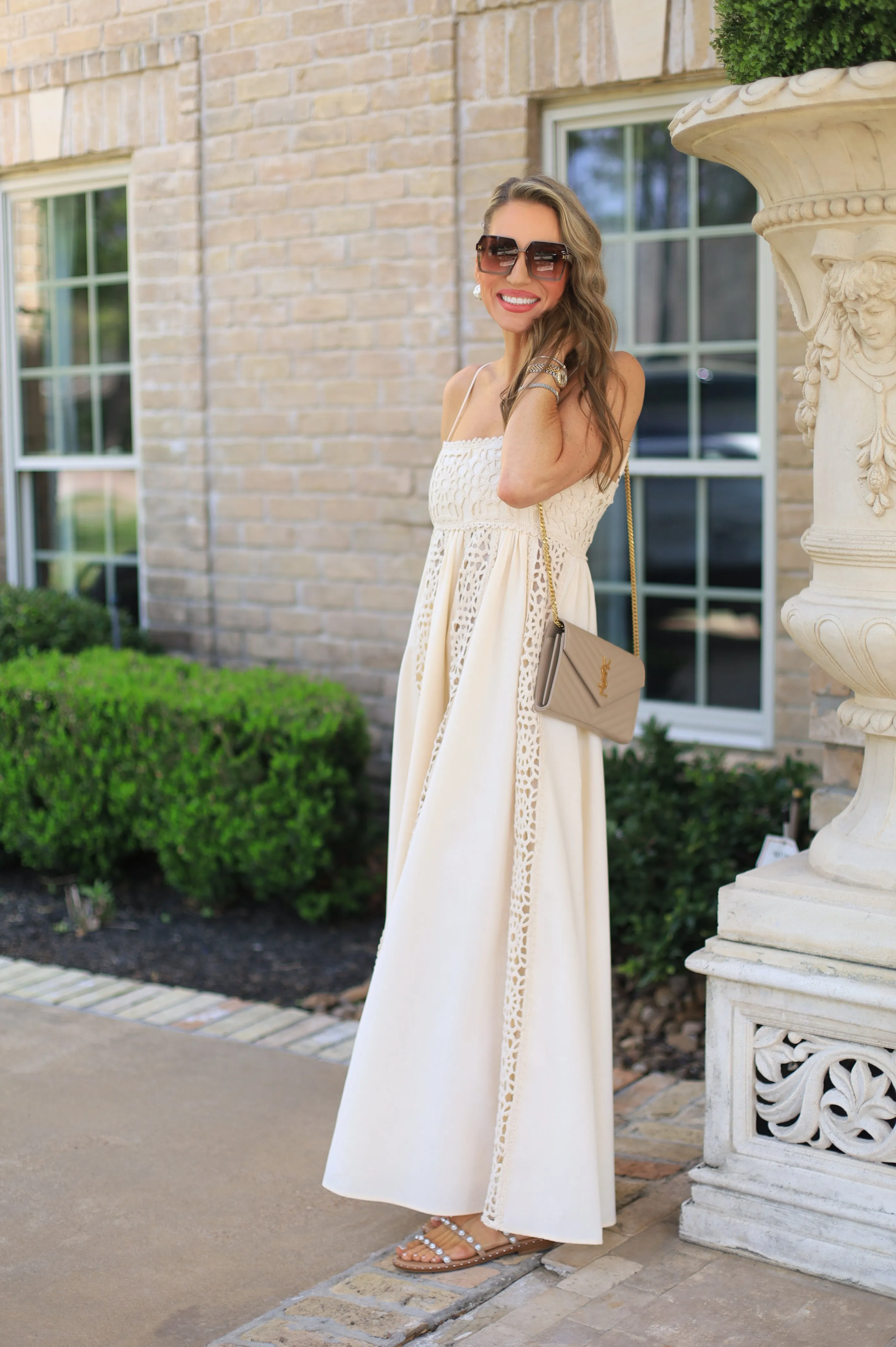 SWEET INNOCENCE IVORY LACE MAXI DRESS