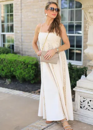 SWEET INNOCENCE IVORY LACE MAXI DRESS